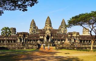 Seite Aussicht von Angkor wat im Kambodscha foto