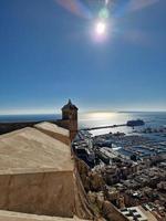 Standpunkt Schloss von Heilige barbara alicante Stadt Aussicht hisoania Wahrzeichen foto