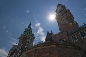 Aussicht von das wawel königlich Schloss im Krakau, Polen auf ein Sommer- Urlaub Tag foto