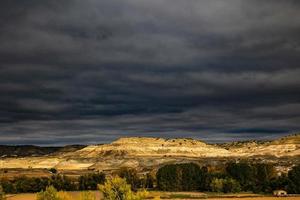 l Ruhe Herbst Berg Landschaft von Aragon Spanien foto