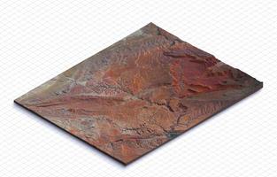 3d Modell- von Bögen National Park, Utah USA. isometrisch Karte virtuell Terrain 3d zum Infografik. Erdkunde und Topographie Planet Erde abgeflacht Satellit Aussicht foto