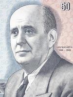 jan Masaryk ein Porträt von Geld foto