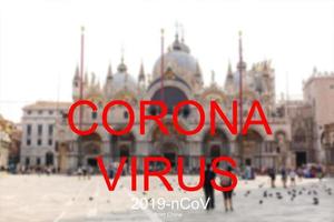 Coronavirus 2019-nCoV, covid-19 im Italien. Venedig Gondeln auf san Marco Quadrat, Venedig, Italien. foto