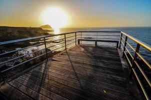 Sonnenuntergang über dem Meer foto