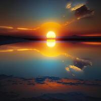 Sonnenaufgang schön Aussicht Bild generativ ai foto