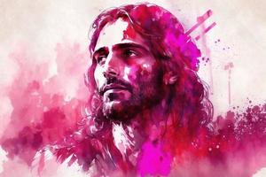 Licht viva Magenta Jesus Christus Aquarell foto