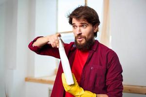 Haus Reiniger Waschmittel Innere Fenster Lebensstil Bedienung foto