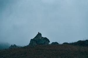 Felsen Landschaft Wetter Bedingungen Herbst hoch Steine Reise foto