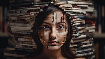 kreativ Foto Manipulation Welt Buch Tag - - generativ ai