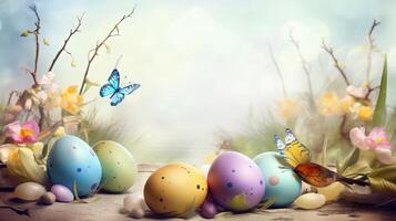 Ostern Tag Hintergrund - - generativ ai foto