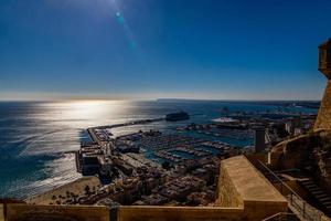 Standpunkt Schloss von Heilige barbara alicante Stadt Aussicht hisoania Wahrzeichen foto