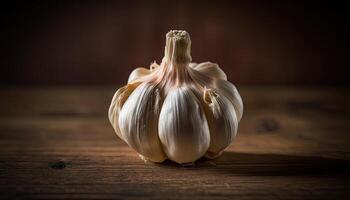 Knoblauch zum ein gesund Diät, generativ ai foto