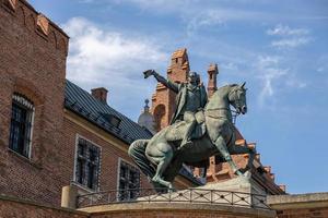 Aussicht von das wawel königlich Schloss im Krakau, Polen auf ein Sommer- Urlaub Tag foto