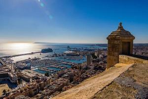 Standpunkt Schloss von Heilige barbara alicante Stadt Aussicht hisoania Wahrzeichen foto