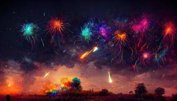 abstrakt bunt Feuerwerk. ai machen. foto