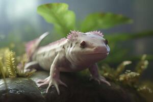 süß Axolotl. generativ ai. foto