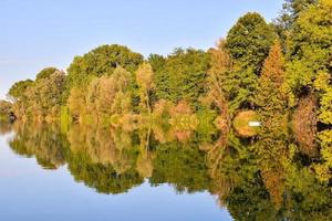 Betrachtung von Bäume auf das Wasser foto