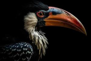 Nashornvogel isoliert auf Weiß Hintergrund foto