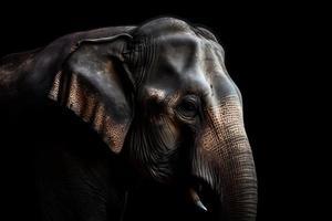 Elefanten auf dunkel Hintergrund foto