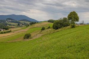 Sommer- Landschaft mit Polieren Berge auf ein wolkig Tag foto