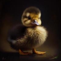 Baby Ente süß Stehen auf Studio Hintergrund foto