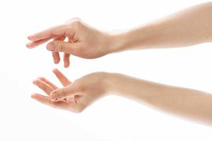 weiblich Hände Haut Pflege Medizin Nahansicht Dermatologie foto