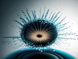 radial Spiral- Wasser Spritzen Hintergrund erstellt mit generativ ai Technologie foto