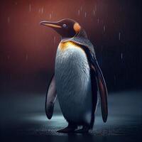 allein Pinguin filmisch Bild generativ ai foto