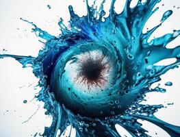 radial Spiral- Wasser Spritzen Hintergrund erstellt mit generativ ai Technologie foto