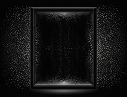 schwarz und Weiß abstrakt geometrisch Hintergrund mit Punkt Formen Pointillismus Stil erstellt mit generativ ai Technologie foto