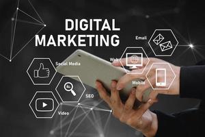 Digital Marketing, online Marketing und Internet Marketing Konzept foto