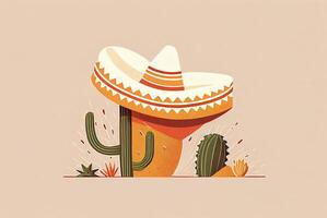 cinco de Mayonnaise, Mexikaner Urlaub 5 dürfen, Party Einladung und Gruß Karte Design, generativ ai foto