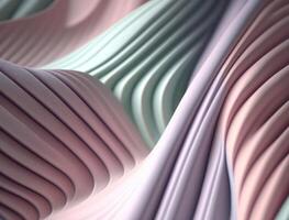 Linien und Falten von pastellfarben Stoff erstellt mit generativ ai Technologie foto