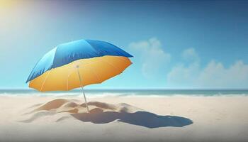 Strand Urlaub Surfen Tafel sonnig Tag gemacht mit generativ ai foto