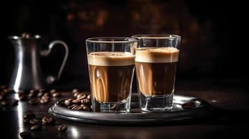 Espresso Tassen mit Reich Creme foto