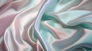 Pastell- irisierend Seide glänzend Stoff Textur foto