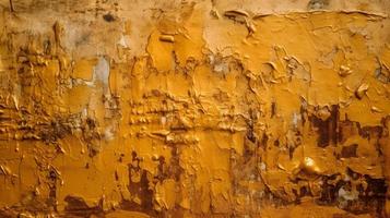 grob verputzt Mauer Textur Hintergrund gemalt mit Gold foto