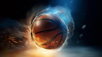 Basketball Hintergrund. Illustration ai generativ foto