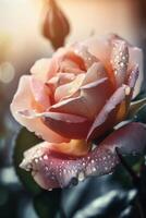 Rose Blume Telefon Hintergrund. Illustration ai generativ foto