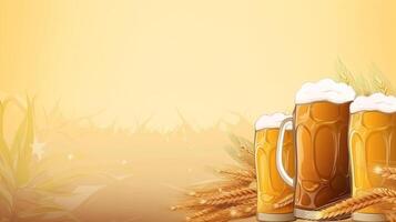 Bier Festival Hintergrund. Illustration ai generativ foto