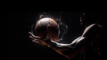 Basketball Hintergrund. Illustration ai generativ foto