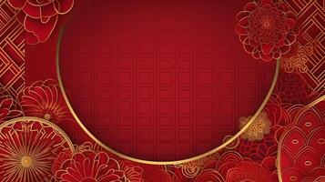 Chinesisch Neu Jahr Hintergrund mit Drachen. Illustration generativ ai foto
