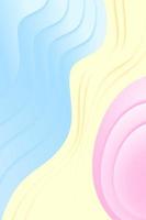 Pastell- primär Farbe Wellen Muster Zeichnung Hintergrund foto