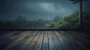 Sommer- regnerisch Hintergrund. Illustration ai generativ foto