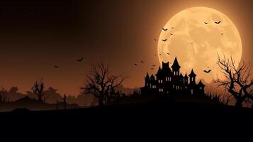 Halloween gespenstisch Hintergrund. Illustration ai generativ foto