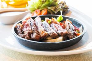 Steak Rindfleisch und Fleisch foto