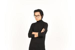 schmollen und wütend Gesicht Ausdruck von gut aussehend asiatisch Mann isoliert auf Weiß Hintergrund foto