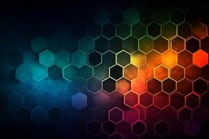 ein bunt Hexagon Hintergrund, abstrakt Technologie Hintergrund foto