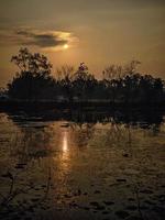 das golden hell.golden Himmel im Thailand Landschaft Hintergrund . foto