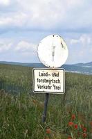 Nein Eintrag Zeichen, landwirtschaftlich der Verkehr erlaubt foto